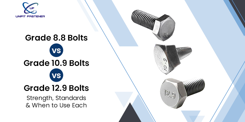 Grade 8.8 vs 10.9 vs 12.9 bolt comparison